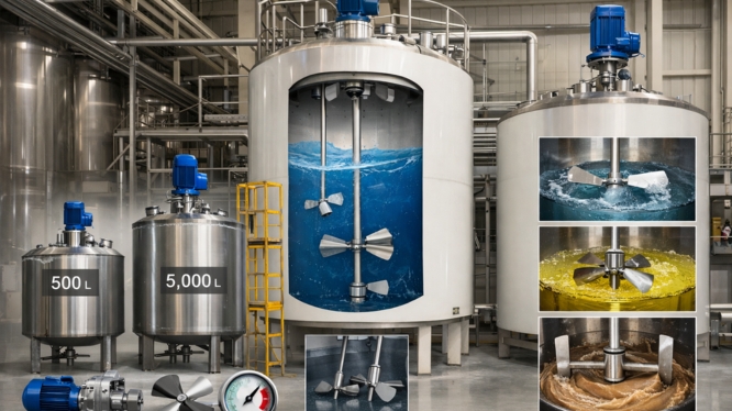 Cómo dimensionar agitadores industriales según el volumen del tanque y el objetivo de mezcla