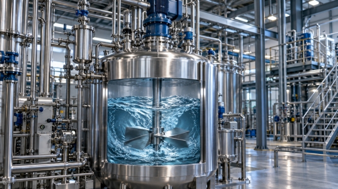 Agitadores para la industria química: cómo controlar mezclas con cambios de viscosidad, temperatura y densidad