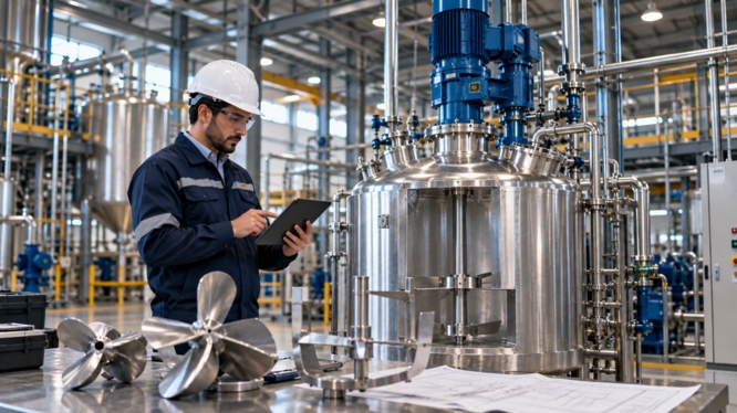 Agitadores para la industria química: cómo controlar mezclas con cambios de viscosidad, temperatura y densidad