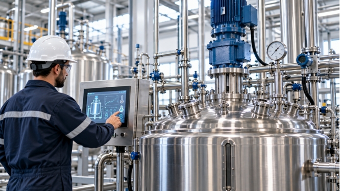 Agitadores para la industria química: cómo controlar mezclas con cambios de viscosidad, temperatura y densidad